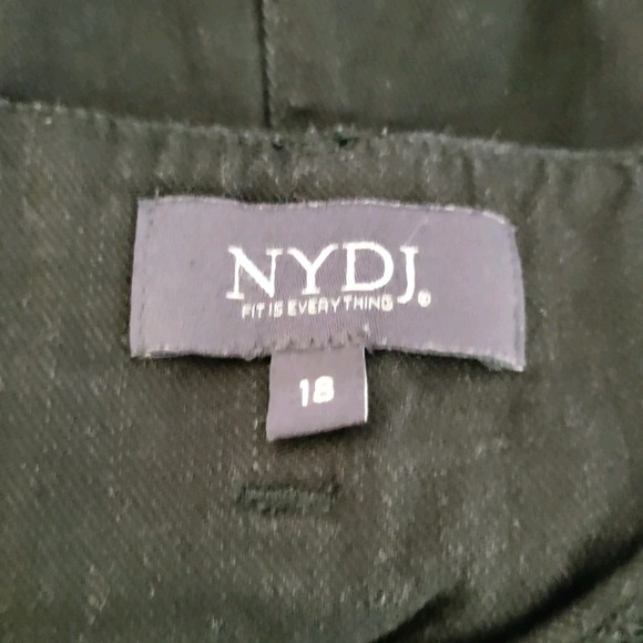 NYDJ Black Linen Blend Pants Straight Leg Woman's Sz 18 - Picture 3 of 8
